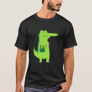 Camiseta Alligador De Corte Com Crocodilo De Saco Com Alça