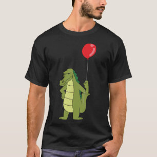 Camiseta Alligador Engraçado Com Crocodilo Balão Aniversári
