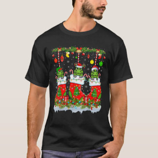 Camiseta Alligador Engraçado Nas Luzes Do Xmas Meias Alliga