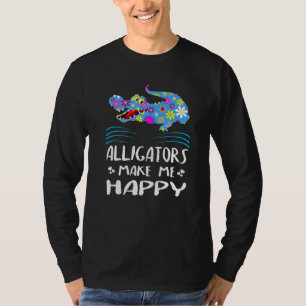 Camiseta Alligador Para Meninas Alligadoras De Corte Me Faz