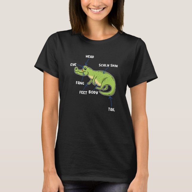 Camiseta Alligator Anatomy Cute Alligator (Frente)