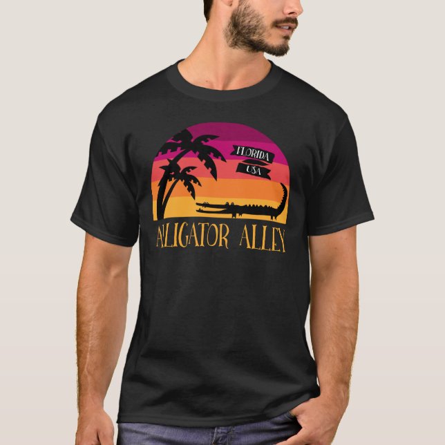 Camiseta Alligator Beco Florida Everglades Retro T-Shirt (Frente)