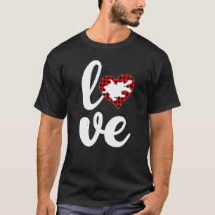 Camiseta Alligator Buffalo Plaid Love Alligator Valentine S