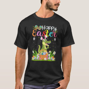 Camiseta Alligator Bunny Egg Hunting Alligator Happy Easte