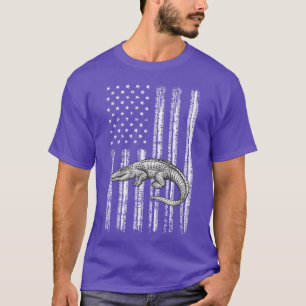 Camiseta Alligator Crocodile 4 de julho Gator American EUA