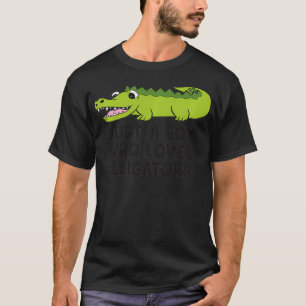 Camiseta Alligator Crocodile Apenas Um Menino Que Adora All