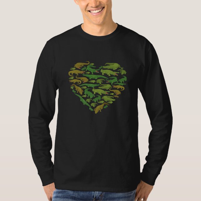 Camiseta Alligator Crocodile Gator Animal Heart Men Women K (Frente)