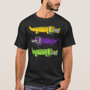 Camiseta Alligator Crocodiles Louisiana Mardi Gras Party Bo