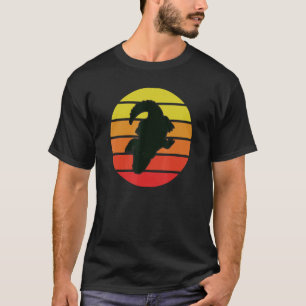 Camiseta Alligator Crocodilo Retro Sunset Cut Réptil Mãe