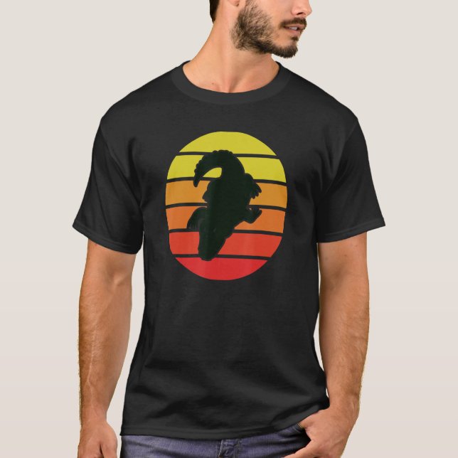 Camiseta Alligator Crocodilo Retro Sunset Cut Réptil Mãe (Frente)
