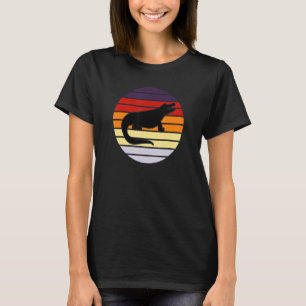 Camiseta Alligator Crocodilo Retro Sunset Lover Cubo Rétil