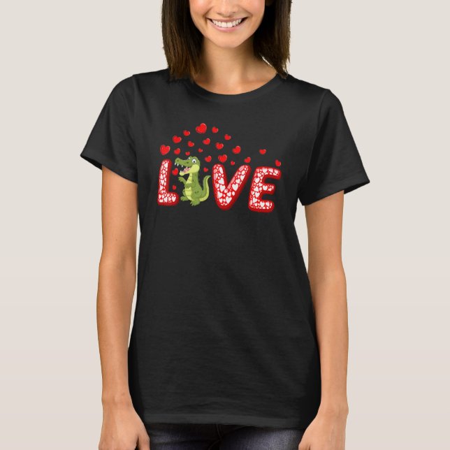 Camiseta Alligator Funny Hearts Love Alligator Namorados S (Frente)