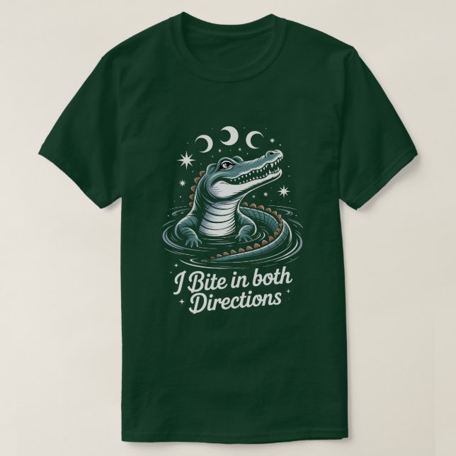 Camiseta Alligator – I Bite in Both Directions (Frente do Design)