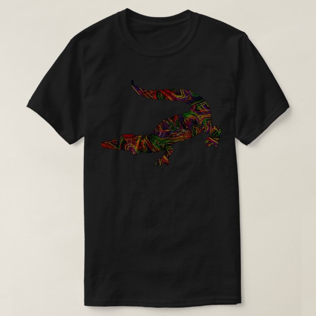 Camiseta Alligator Lover Artists Vibrantes String Illustrat (Frente do Design)