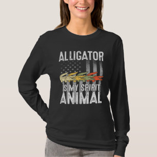 Camiseta Alligator My Spirit Animal Usa Patriótico American