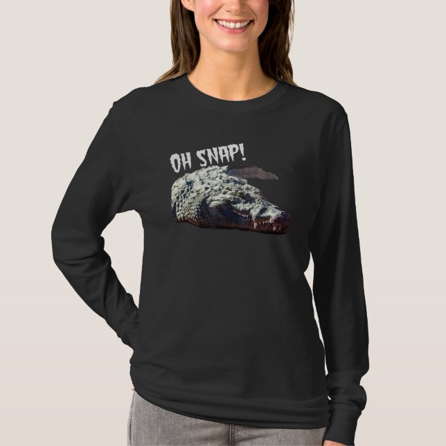 Camiseta Alligator Oh Snap Crocodilo Réptil (Frente)