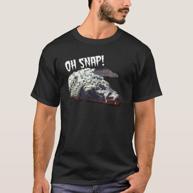 Camiseta Alligator Oh Snap Crocodilo Réptil (Frente)