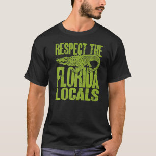 Camiseta Alligator Respeita O Crocodilo Local Da Flórida