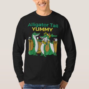 Camiseta Alligator Tail Bebendo Teams Bar Humorístico