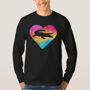 Camiseta Alligator Tie Dye Watercolor, De Mulheres Ou Menin