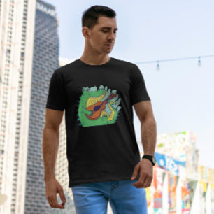 Camiseta Alligator tocando violão