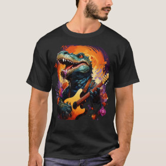 Camiseta Alligator tocando violão