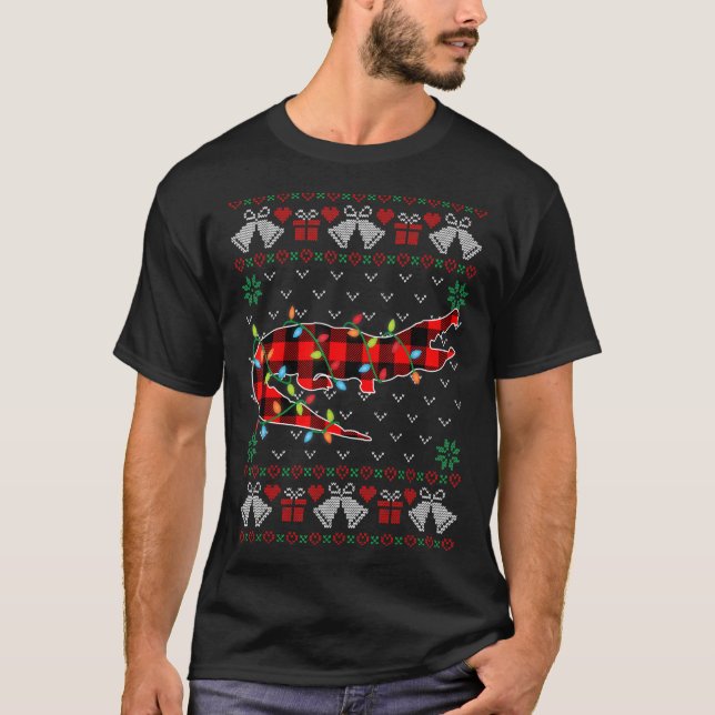 Camiseta Alligator Xmas Luzes de Natal Feias (Frente)
