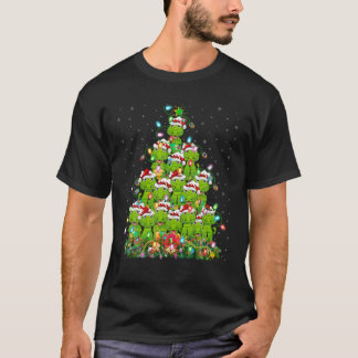 Camiseta Alligator Xmas Tree Lighting Papais noeis Alligato