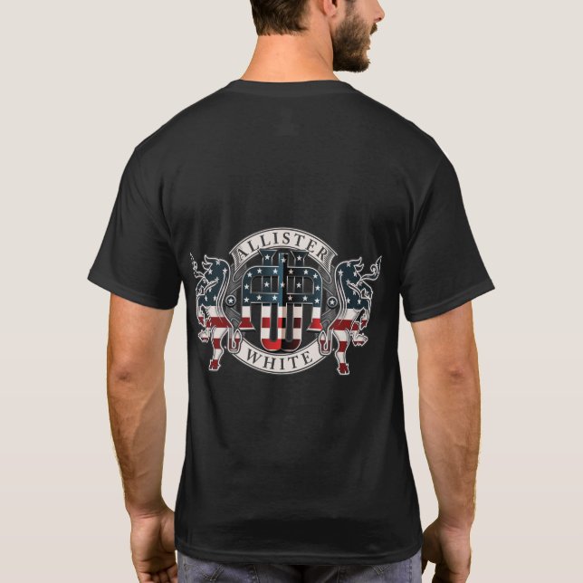 Camiseta Allister White Patriotic Crest (Verso)