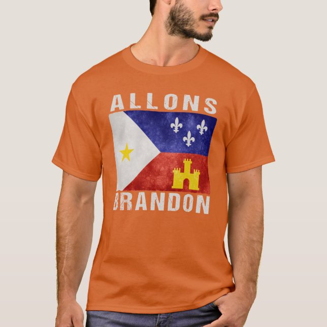 Camiseta Allons Brandon Acadiana Flag Allons Brandon (Frente)