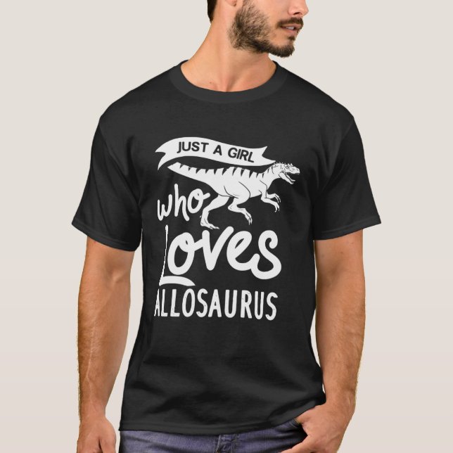 Camiseta Allosaurus Dinosaur  Skull Skeleton (Frente)
