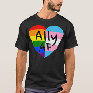 Camiseta Ally AF LGBTQ Flag Gay Pride Equality Trans Lesbia