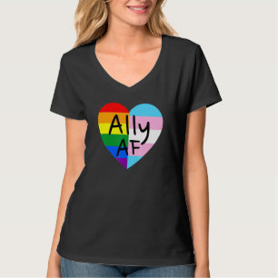 Camiseta Ally Af Lgbtq Flag Orgulho gay Igualdade Trans Les
