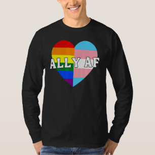 Camiseta Ally Af Lgbtq Flag Orgulho gay Igualdade Trans Les