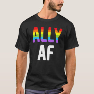 Camiseta Ally AF LGBTQ LGBTQ - Defensor de Orgulho gay Lésb