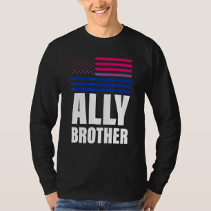 Camiseta Ally Brother Bisexual Flag Lgbt Orgulho gay