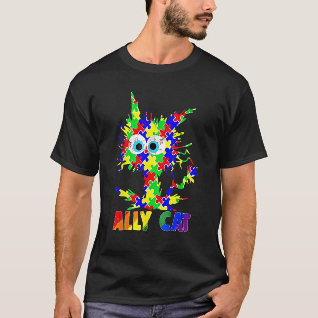 Camiseta Ally Cat LGBT Gay Rainbow Pride Flag Sunflower LGB (Frente)