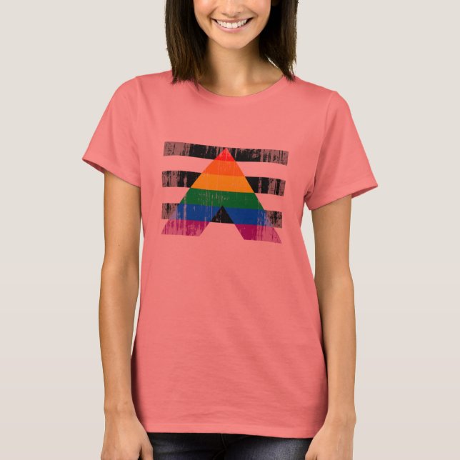 CAMISETA ALLY FLAG DISTRESSED (Frente)