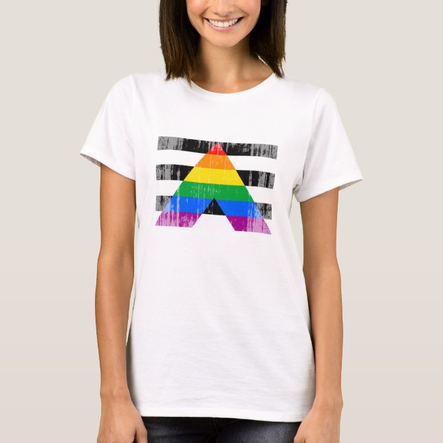 CAMISETA ALLY FLAG DISTRESSED (Frente)