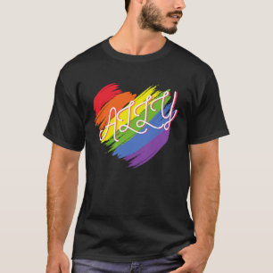 Camiseta Ally Heart Orgulho gay LQBTQ Rainbow