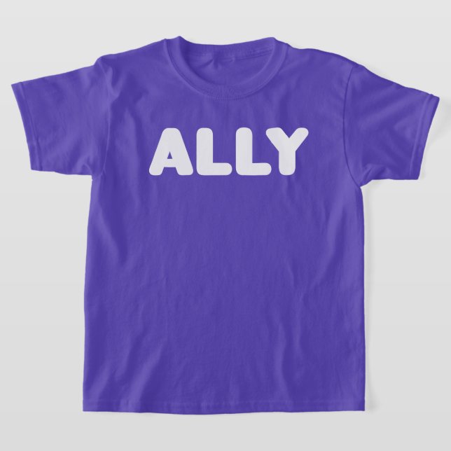 Camiseta Ally LGBT Hetero Allies Spirit Day White Purple (Postura )