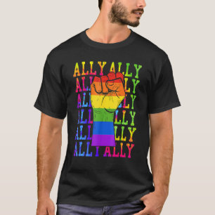 Camiseta Ally Lgbt Tie Dye Lésbica Orgulho gay Transge