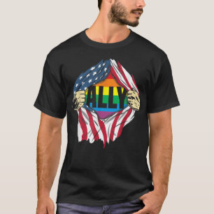 Camiseta Ally LGBTQ Movement Gay Transgender Pride Parade 