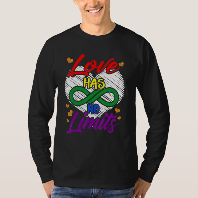 Camiseta Ally Orgulho gay Love Não Tem Limites Dizendo Infi (Frente)