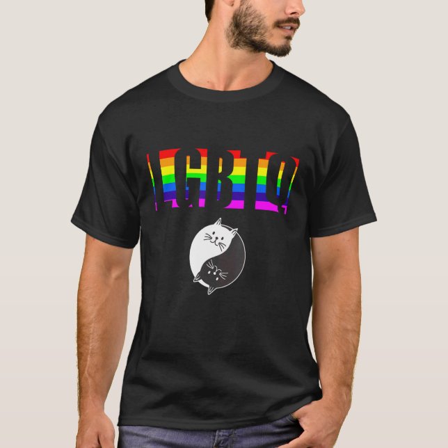 Camiseta Ally Pride LGBTQ Igualdade Rainbow Lésbica Gay Tra (Frente)