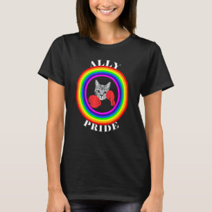Camiseta Ally Pride LGBTQ Igualdade Rainbow Lésbica Gay Tra