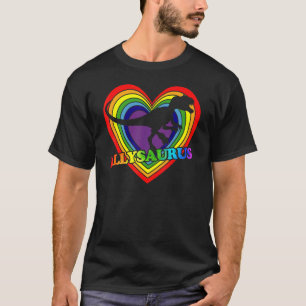 Camiseta Allysaurus Ally Rex Dinosaure Orgulho gay Parade L