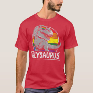 Camiseta Allysaurus Orgulho gay Rainbow Flag LGBT Community