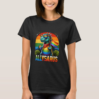 Camiseta Allysaurus Pride LGBTQ Arco-Íris Óculos solares Al
