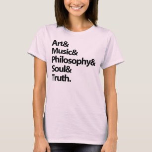 Camiseta alma da música da filosofia arte do t-shirt das